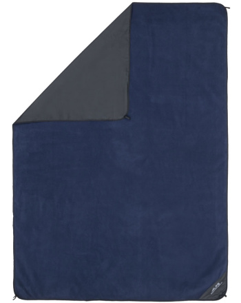 Dayventure Waterproof Blanket - Navy - Top profile with corner folded back