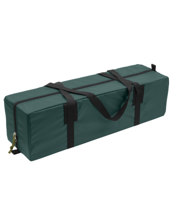 Zippered Tent Bag - Green - Green rectangular tent bag zipped closed